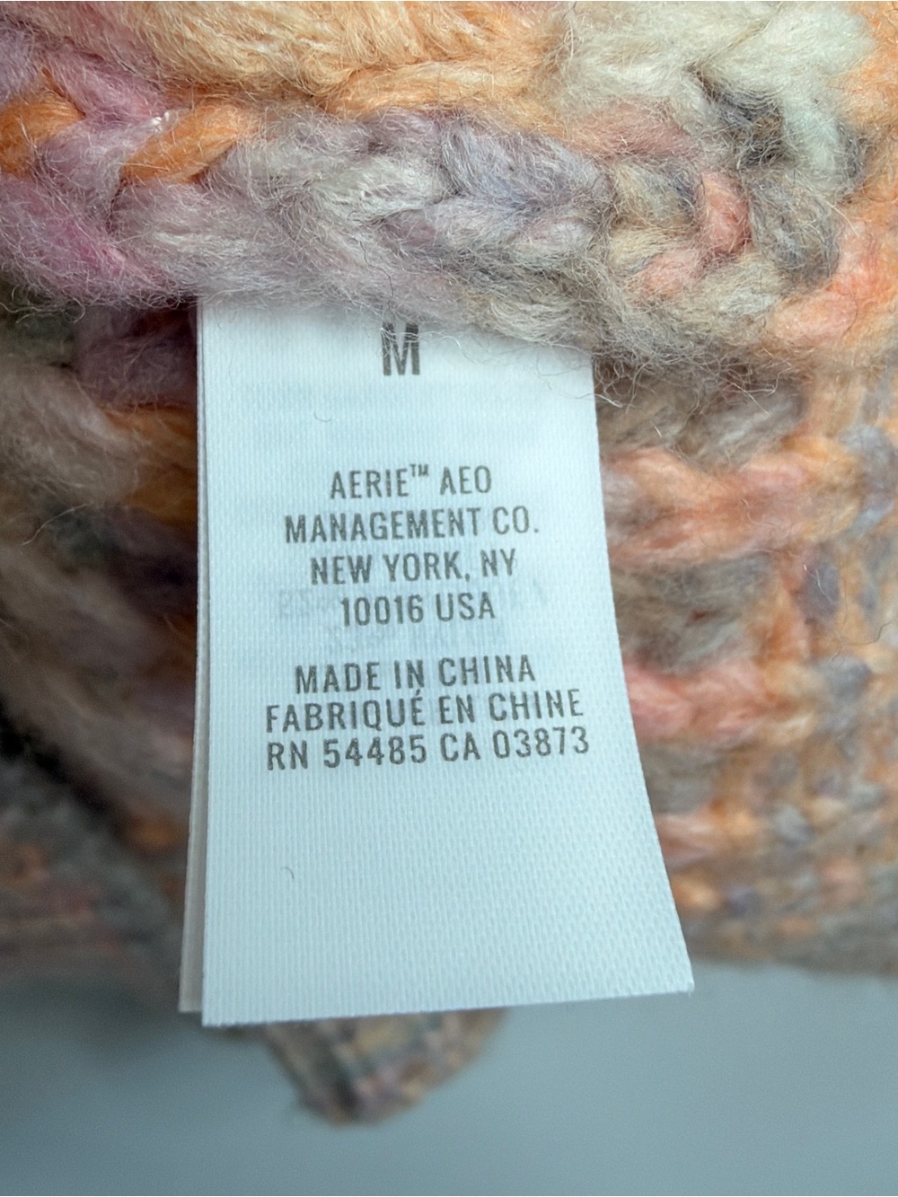 Aerie Cozy Multicolor Hooded Knit Sweater - Pastel Stripe - Picture 5 of 8
